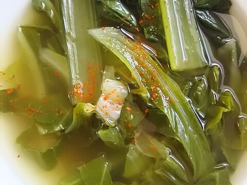 小松菜とキャベツのコンソメスープ(^^)